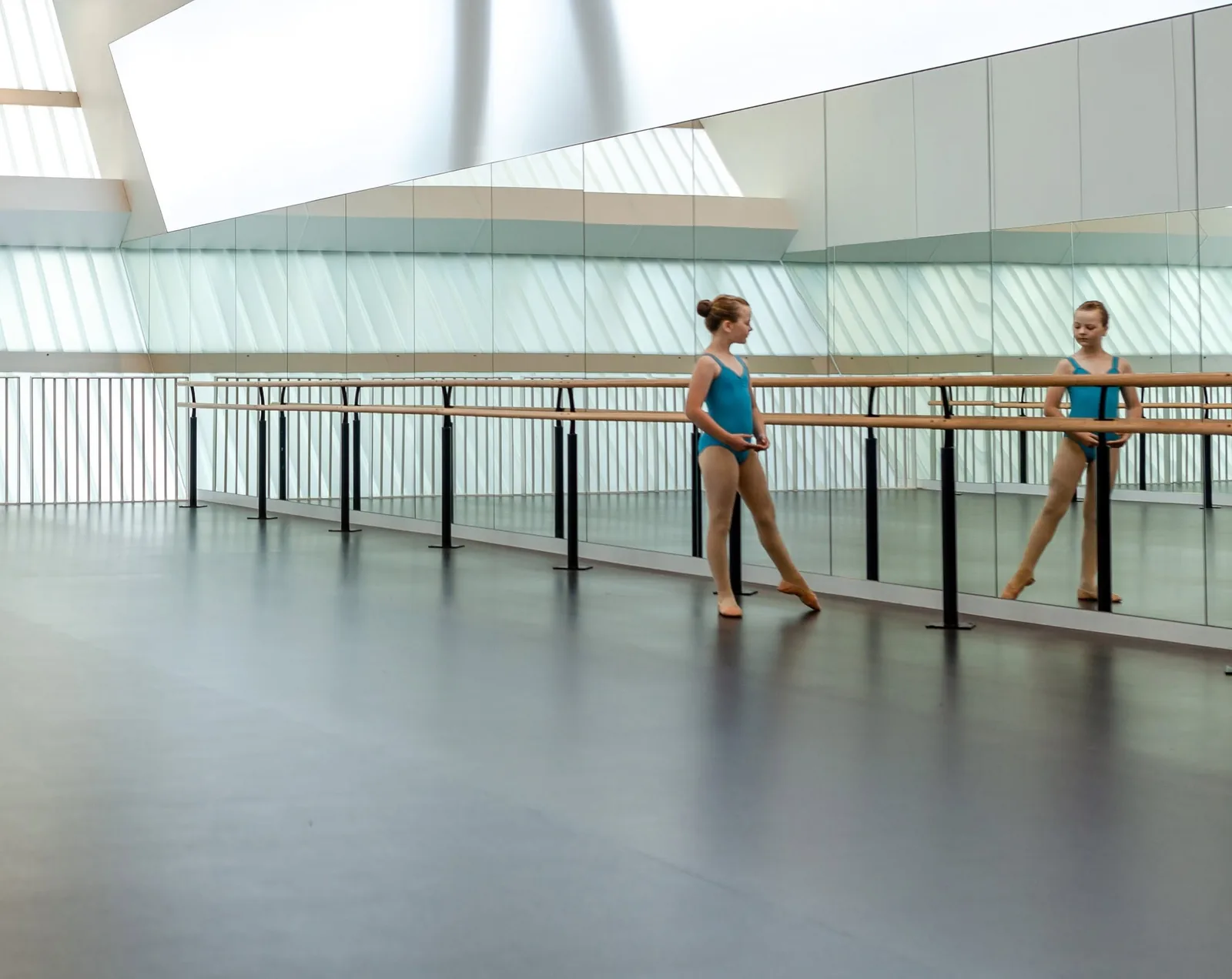 A dancer at the barre
